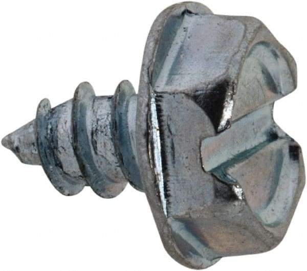 Value Collection - #6 Hex Washer Head Slotted Sheet Metal Screw - Steel, 1/4" Length Under Head, Grade 2 - Americas Industrial Supply