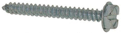 Value Collection - #6 Hex Washer Head Slotted Sheet Metal Screw - Steel, 1-1/4" Length Under Head, Grade 2 - Americas Industrial Supply