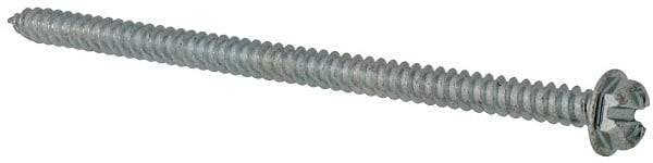 Value Collection - #8 Hex Washer Head Slotted Sheet Metal Screw - Steel, 3" Length Under Head, Grade 2 - Americas Industrial Supply