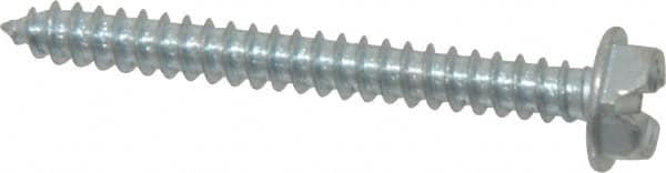 Value Collection - #10 Hex Washer Head Slotted Sheet Metal Screw - Steel, 1-3/4" Length Under Head, Grade 2 - Americas Industrial Supply