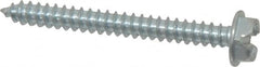 Value Collection - #10 Hex Washer Head Slotted Sheet Metal Screw - Steel, 1-3/4" Length Under Head, Grade 2 - Americas Industrial Supply