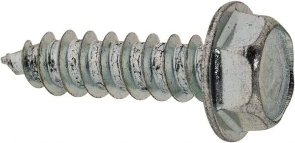 Value Collection - #8 Hex Washer Head Sheet Metal Screw - Steel, 5/8" Length Under Head, Grade 2 - Americas Industrial Supply