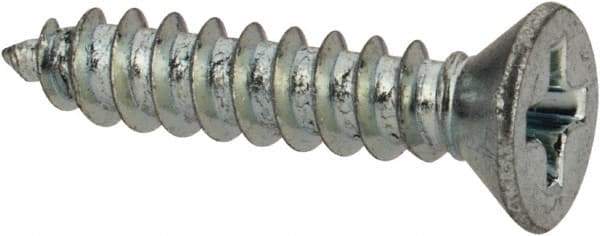 Value Collection - #7 Flat Head Phillips Sheet Metal Screw - Steel, 3/4" OAL, Grade 2 - Americas Industrial Supply