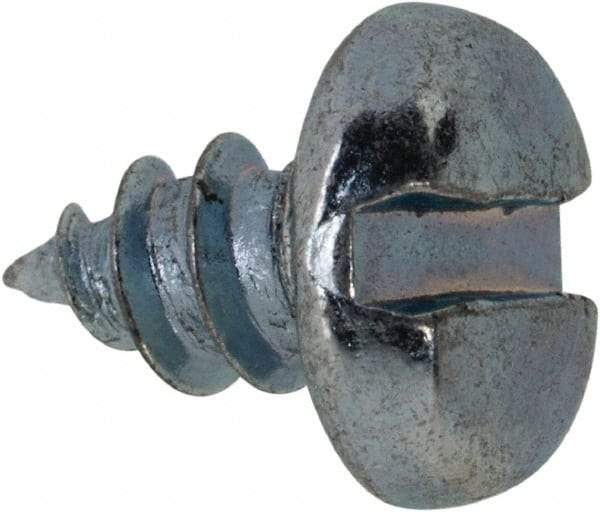 Value Collection - #8 Pan Head Slotted Sheet Metal Screw - Steel, 1/4" Length Under Head, Grade 2 - Americas Industrial Supply