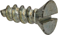 Value Collection - #10 Flat Head Slotted Sheet Metal Screw - Steel, 1/2" OAL, Grade 2 - Americas Industrial Supply