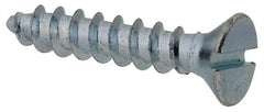 Value Collection - #10 Flat Head Slotted Sheet Metal Screw - Steel, 1" OAL, Grade 2 - Americas Industrial Supply