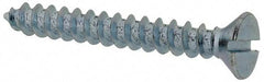 Value Collection - #10 Flat Head Slotted Sheet Metal Screw - Steel, 1-1/2" OAL, Grade 2 - Americas Industrial Supply