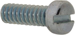 Value Collection - #4-40 UNC, 5/16" Length Under Head Slotted Drive Machine Screw - Fillister Head, Grade 2 Steel, Zinc-Plated Finish, Without Washer - Americas Industrial Supply