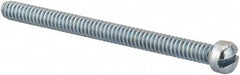 Value Collection - #6-32 UNC, 1-3/4" Length Under Head Slotted Drive Machine Screw - Fillister Head, Grade 2 Steel, Zinc-Plated Finish, Without Washer - Americas Industrial Supply