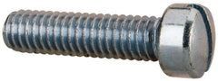 Value Collection - 5/16-18 UNC, 1-1/4" Length Under Head Slotted Drive Machine Screw - Fillister Head, Grade 2 Steel, Zinc-Plated Finish, Without Washer - Americas Industrial Supply