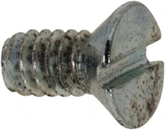 Value Collection - #2-56 UNC, 3/16" OAL Slotted Drive Machine Screw - Flat Head, Grade 2 Steel, Zinc-Plated Finish, Without Washer - Americas Industrial Supply