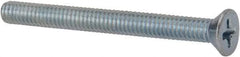 Value Collection - #8-32 UNC, 1-3/4" OAL Phillips Drive Machine Screw - Flat Head, Grade 2 Steel, Zinc-Plated Finish, Without Washer - Americas Industrial Supply