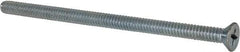 Value Collection - #10-24 UNC, 3-1/2" OAL Phillips Drive Machine Screw - Flat Head, Grade 2 Steel, Zinc-Plated Finish, Without Washer - Americas Industrial Supply