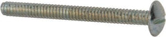 Value Collection - #6-32 UNC, 1-1/2" Length Under Head Slotted Drive Machine Screw - Truss Head, Grade 2 Steel, Zinc-Plated Finish, Without Washer - Americas Industrial Supply