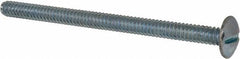 Value Collection - #6-32 UNC, 2" Length Under Head Slotted Drive Machine Screw - Truss Head, Grade 2 Steel, Zinc-Plated Finish, Without Washer - Americas Industrial Supply
