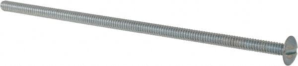 Value Collection - #6-32 UNC, 4" Length Under Head Slotted Drive Machine Screw - Truss Head, Grade 2 Steel, Zinc-Plated Finish, Without Washer - Americas Industrial Supply