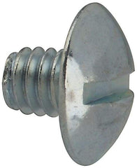 Value Collection - #8-32 UNC, 3/16" Length Under Head Slotted Drive Machine Screw - Truss Head, Grade 2 Steel, Zinc-Plated Finish, Without Washer - Americas Industrial Supply