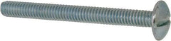 Value Collection - #8-32 UNC, 1-3/4" Length Under Head Slotted Drive Machine Screw - Truss Head, Grade 2 Steel, Zinc-Plated Finish, Without Washer - Americas Industrial Supply