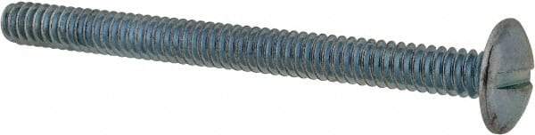 Value Collection - #10-24 UNC, 2-1/4" Length Under Head Slotted Drive Machine Screw - Truss Head, Grade 2 Steel, Zinc-Plated Finish, Without Washer - Americas Industrial Supply