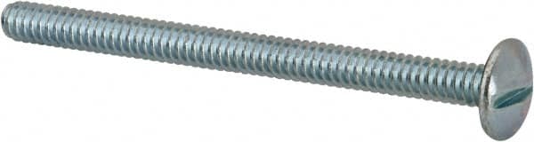Value Collection - #10-24 UNC, 2-1/2" Length Under Head Slotted Drive Machine Screw - Truss Head, Grade 2 Steel, Zinc-Plated Finish, Without Washer - Americas Industrial Supply