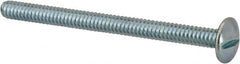 Value Collection - #10-24 UNC, 2-1/2" Length Under Head Slotted Drive Machine Screw - Truss Head, Grade 2 Steel, Zinc-Plated Finish, Without Washer - Americas Industrial Supply