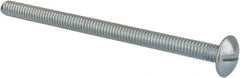 Value Collection - 1/4-20 UNC, 4" Length Under Head Slotted Drive Machine Screw - Truss Head, Grade 2 Steel, Zinc-Plated Finish, Without Washer - Americas Industrial Supply