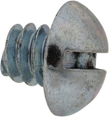 Value Collection - #10-24 UNC, 3/16" Length Under Head Slotted Drive Machine Screw - Round Head, Grade 2 Steel, Zinc-Plated Finish, Without Washer - Americas Industrial Supply
