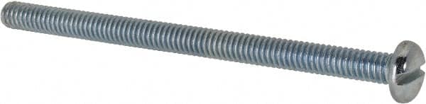 Value Collection - #8-32 UNC, 2-1/2" Length Under Head Slotted Drive Machine Screw - Pan Head, Grade 2 Steel, Zinc-Plated Finish, Without Washer - Americas Industrial Supply