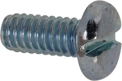 Value Collection - #12-24 UNC, 1/2" Length Under Head Slotted Drive Machine Screw - Pan Head, Grade 2 Steel, Zinc-Plated Finish, Without Washer - Americas Industrial Supply