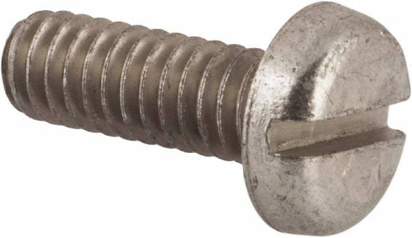 Value Collection - #12-24 UNC, 5/8" Length Under Head Slotted Drive Machine Screw - Pan Head, Grade 2 Steel, Zinc-Plated Finish, Without Washer - Americas Industrial Supply