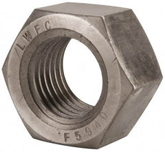 Value Collection - 1-3/4 - 5 UNC Stainless Steel Right Hand Hex Nut - 2-5/8" Across Flats, 1-1/2" High, Uncoated - Americas Industrial Supply