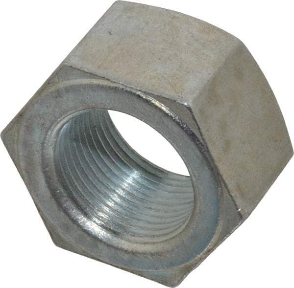 Value Collection - 1-1/4 - 12 UNF Steel Right Hand Hex Nut - 1-7/8" Across Flats, 1-1/16" High, Zinc Clear Finish - Americas Industrial Supply