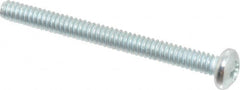 Value Collection - #4-40 UNC, 1-1/4" Length Under Head Phillips Drive Machine Screw - Pan Head, Grade 2 Steel, Zinc-Plated Finish, Without Washer - Americas Industrial Supply