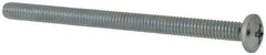 Value Collection - #8-32 UNC, 2-1/2" Length Under Head Phillips Drive Machine Screw - Pan Head, Grade 2 Steel, Zinc-Plated Finish, Without Washer - Americas Industrial Supply