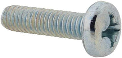 Value Collection - #12-24 UNC, 7/8" Length Under Head Phillips Drive Machine Screw - Pan Head, Grade 2 Steel, Zinc-Plated Finish, Without Washer - Americas Industrial Supply
