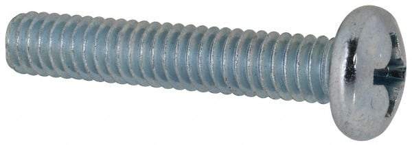 Value Collection - #12-24 UNC, 1-1/4" Length Under Head Phillips Drive Machine Screw - Pan Head, Grade 2 Steel, Zinc-Plated Finish, Without Washer - Americas Industrial Supply