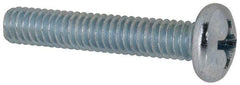 Value Collection - #12-24 UNC, 1-1/4" Length Under Head Phillips Drive Machine Screw - Pan Head, Grade 2 Steel, Zinc-Plated Finish, Without Washer - Americas Industrial Supply