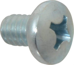 Value Collection - 1/4-20 UNC, 3/8" Length Under Head Phillips Drive Machine Screw - Pan Head, Grade 2 Steel, Zinc-Plated Finish, Without Washer - Americas Industrial Supply