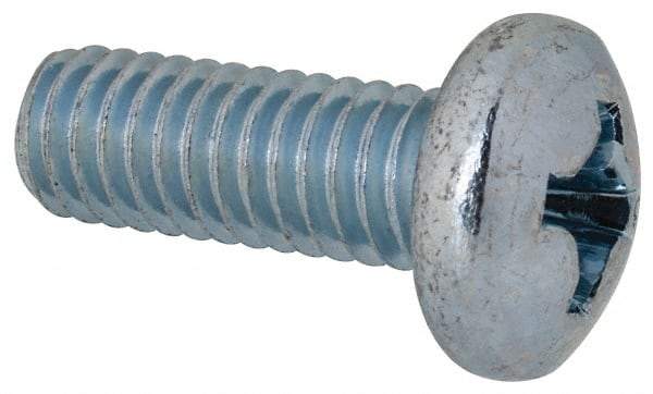 Value Collection - 5/16-18 UNC, 7/8" Length Under Head Phillips Drive Machine Screw - Pan Head, Grade 2 Steel, Zinc-Plated Finish, Without Washer - Americas Industrial Supply