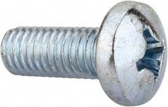 Value Collection - 3/8-16 UNC, 1" Length Under Head Phillips Drive Machine Screw - Pan Head, Grade 2 Steel, Zinc-Plated Finish, Without Washer - Americas Industrial Supply