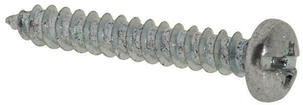 Value Collection - #4 Pan Head Slotted Phillips Sheet Metal Screw - Steel, 3/4" Length Under Head, Grade 2 - Americas Industrial Supply