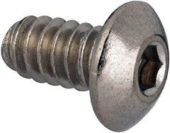 Value Collection - #6-32 UNC Hex Socket Drive, Button Screw - Grade 316 Stainless Steel, Uncoated, 1/4" Length Under Head - Americas Industrial Supply