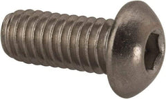 Value Collection - 5/16-18 UNC Hex Socket Drive, Button Screw - Grade 316 Stainless Steel, Uncoated, 3/4" Length Under Head - Americas Industrial Supply