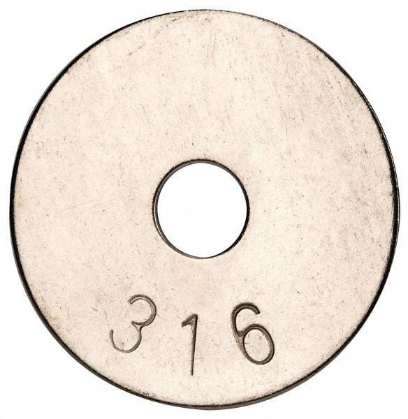 Value Collection - 5/16" Screw, Grade 316 Stainless Steel Fender Flat Washer - 0.336" ID x 1-1/2" OD, 0.069" Thick, Plain Finish - Americas Industrial Supply