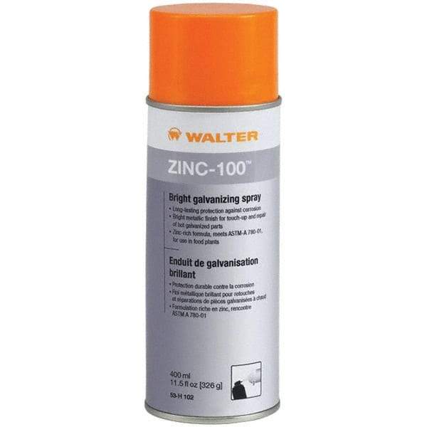 WALTER Surface Technologies - 11.5 oz Zinc Cold Galvanizing Compound - Comes in Aerosol, Food Grade - Americas Industrial Supply