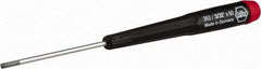 Wiha - 3/32" Precision Miniature Hex Driver - 2-23/64" Bade Length, Tapered Handle, 6-3/4" OAL - Americas Industrial Supply
