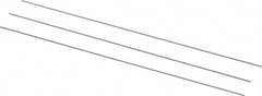 Van Keuren - 64 TPI, 1/64 Inch Pitch, 2 Inch Long, Thread Pitch Diameter Measuring Wire - 0.009 Inch Nominal Best Wire Diameter, 0.0135 Inch Nominal Constant, 3 Pieces - Americas Industrial Supply