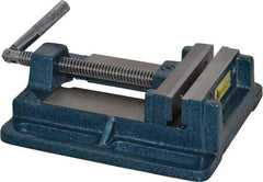 Interstate - 3-13/16" Jaw Opening Capacity x 1" Throat Depth, Horizontal Drill Press Vise - 4" Wide x 1" High Jaw, Stationary Base, Standard Speed, 8.46" OAL x 2.05" Overall Height, Cast Iron - Americas Industrial Supply