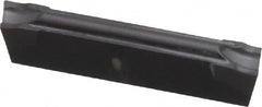 Kennametal - A4C3 CF KC5025 Grade, 0.1201" Cutting Width, Carbide Cutoff Insert - 10° Right Hand Lead Angle, 0.0079" Cnr Rad, TiAlN Coated - Americas Industrial Supply