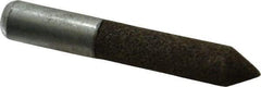 Grier Abrasives - 1/2" Diam 80 Grit 60° Included Angle Center Lap - Aluminum Oxide, Medium Grade, Extra Hard Density, Shank Mounted - Americas Industrial Supply